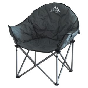 Scaun pliabil camping Cattara Lisboa, 80 x 95 x 62cm, suparta 120kg, antracit - TT13473
