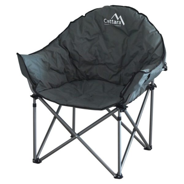 Scaun pliabil camping Cattara Lisboa, 80 x 95 x 62cm, suparta 120kg, antracit - TT13473