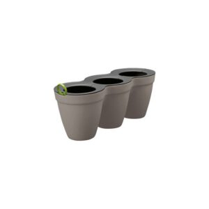Ghiveci triplu gri fara farfurie Keter Ivy Herbs 2.5 L