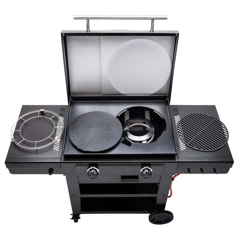 Gratar pe gaz tip plancha, grill si cuptor de pizza cu 2 arzatoare Char-Broil Versa-Tile Griddle 140241