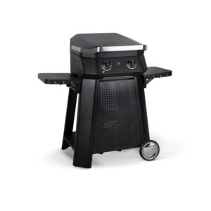 Gratar pe gaz tip plancha cu 2 arzatoare Cozze 500 5kW 90520 si Stand metalic Cozze 90532
