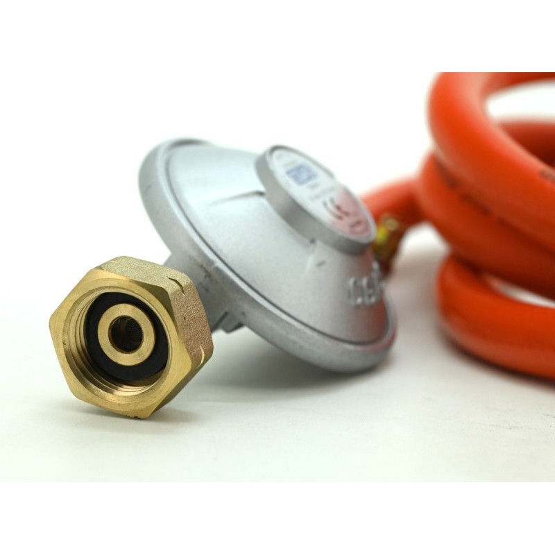 Set regulator de gaz 30mbar cu furtun 0.9m Cattara, EN16129 - TT13606