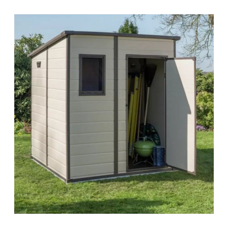Casuta de gradina bej Keter Manor 6x6 255142