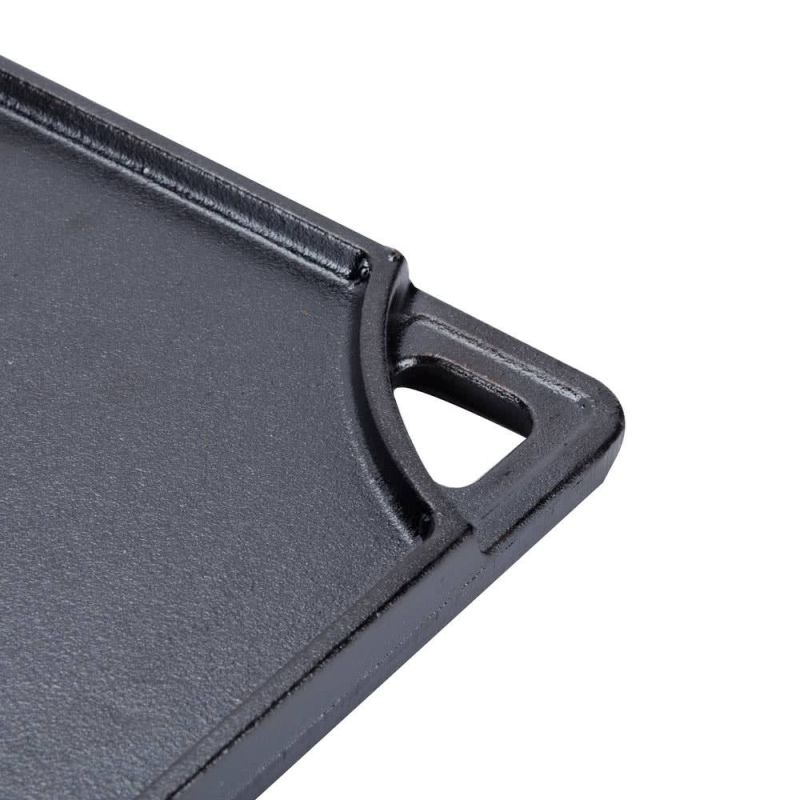 Plita din fonta cu 2 fete neteda si grill Lodge 42,5 x 24 cm L-DP3