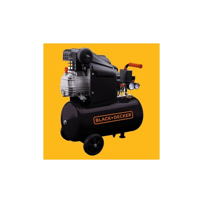 Compresor orizontal Black+Decker 24L 8BAR 160L/min BD 160/24