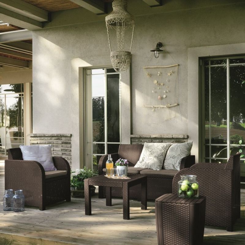 Set mobilier gradina 4 locuri maro Keter Georgia