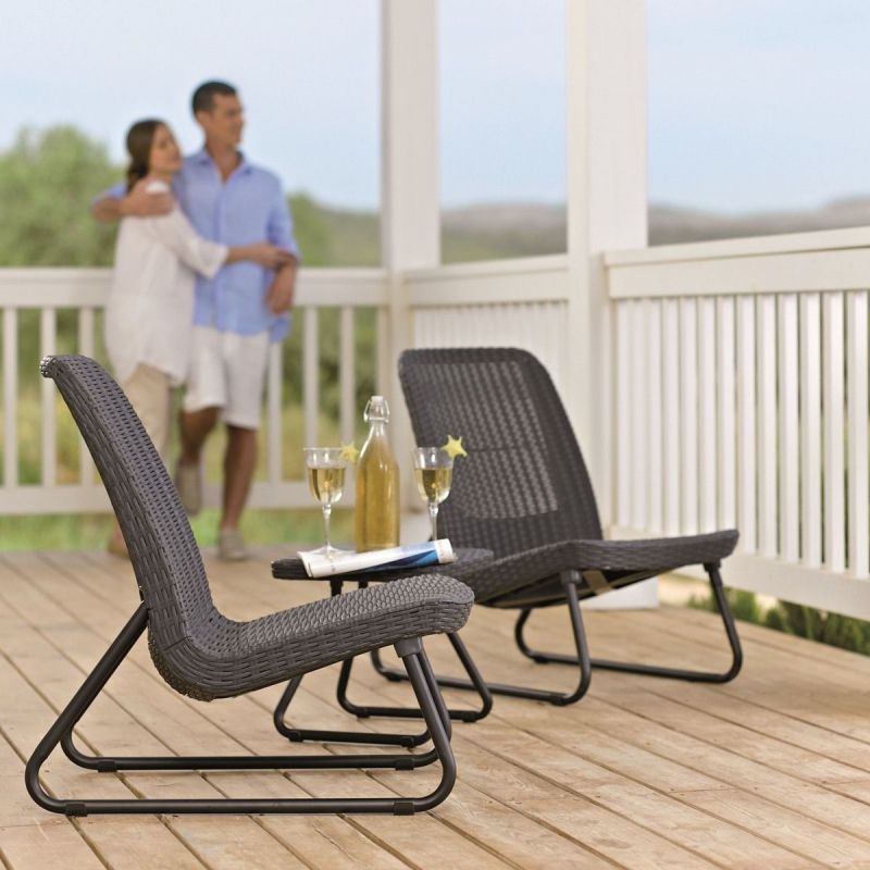 Set mobilier gradina antracit Keter Rio Patio