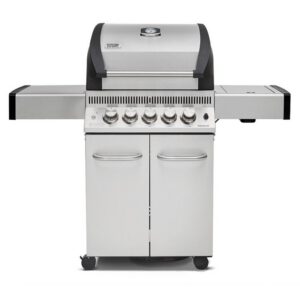 Gratar pe gaz din inox turnat, cu 3 arzatoare principale si 2 arzatoare ceramice BroilChef Paramount 430 SBS BC-430SBS