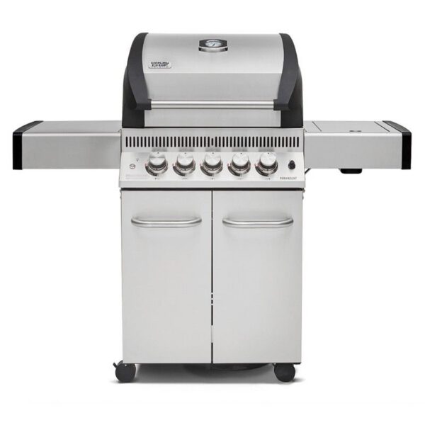Gratar pe gaz din inox turnat, cu 3 arzatoare principale si 2 arzatoare ceramice BroilChef Paramount 430 SBS BC-430SBS