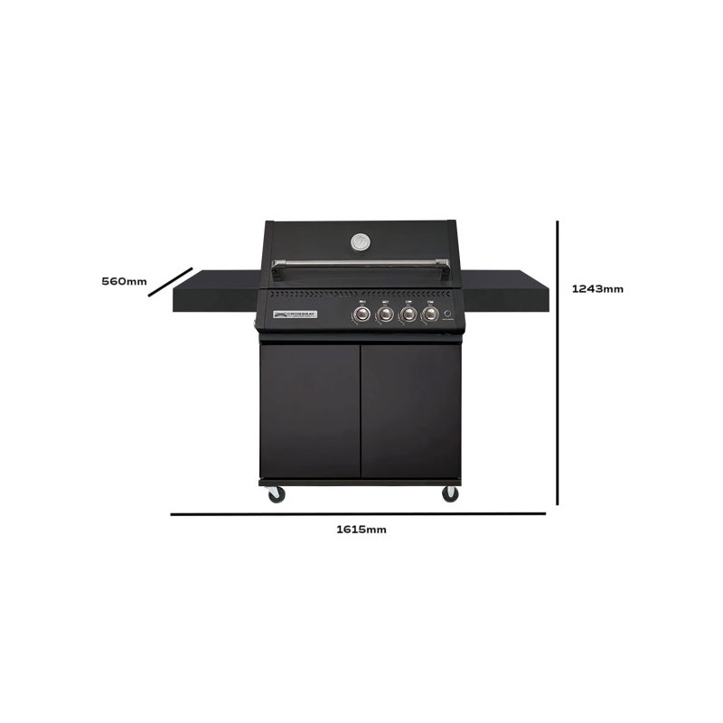 Gratar pe gaz Crossray by Heatstrip TCX4FL(B)30 + Stand TCX4PL(B)-TROLLY