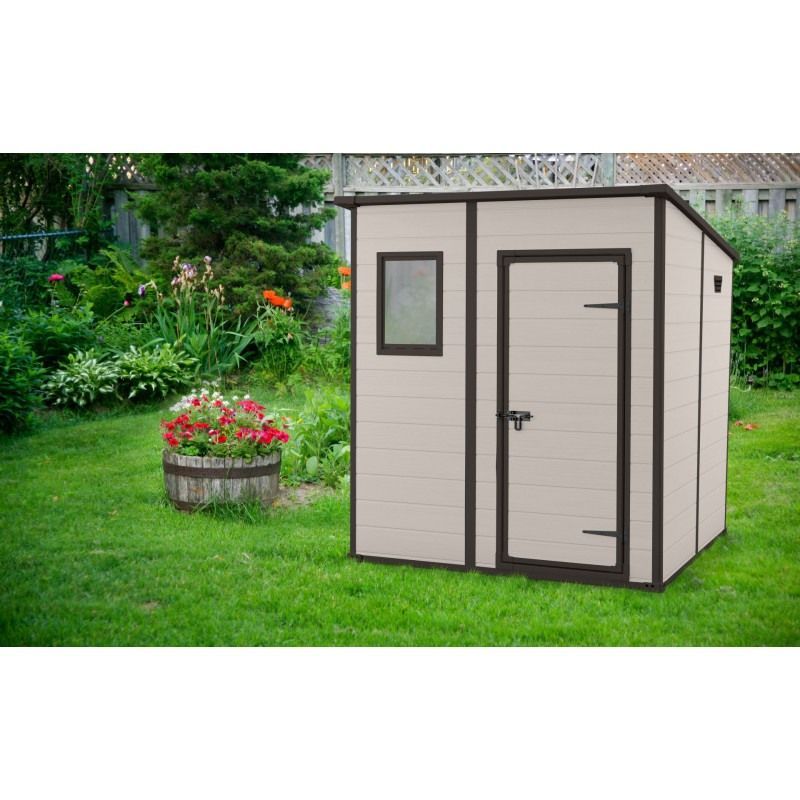 Casuta de gradina bej Keter Manor 6x6 255142