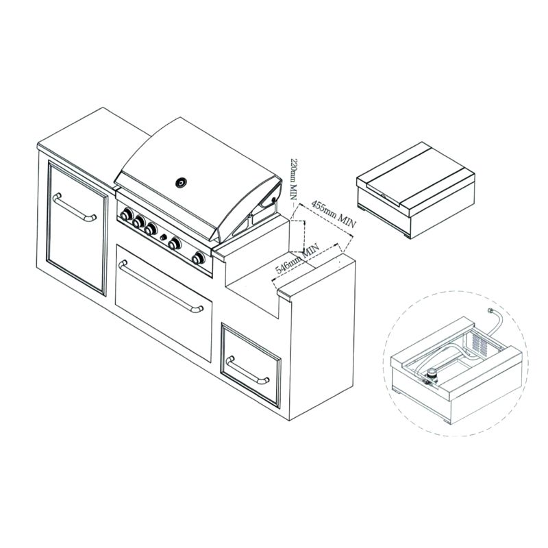 Arzator lateral incastrabil tip sear burner Grandhall K01000195A