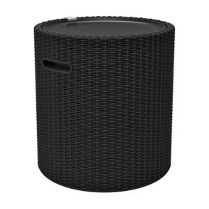 Cutie depozitare rotunda gri tip scaun Keter Cool Stool