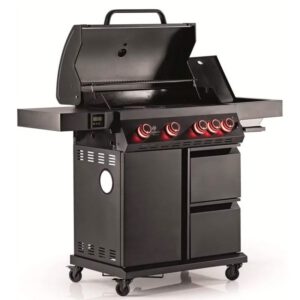 Gratar pe gaz Landmann Cool Black 4.1 maxX 15273, gratare din fonta, arzatoare din inox
