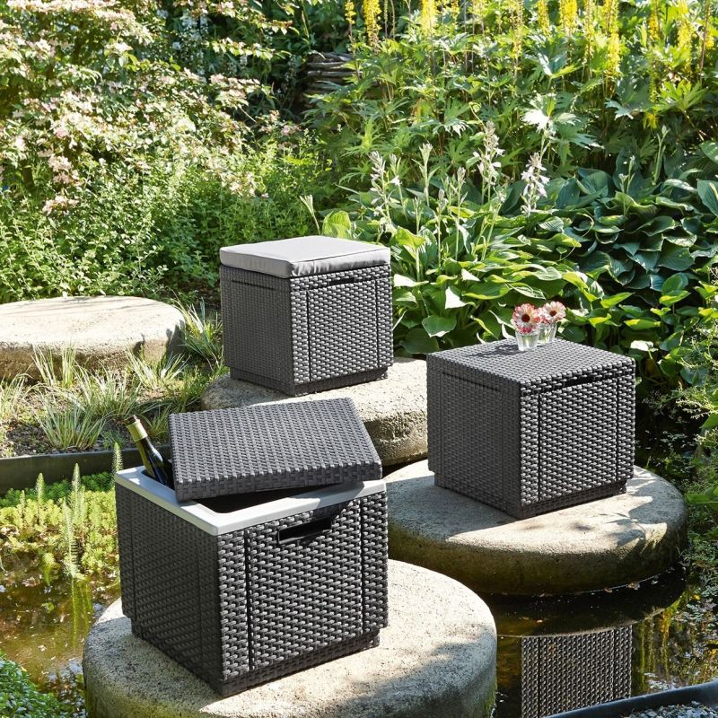 Cutie depozitare patrata graphite Keter Ice Cube
