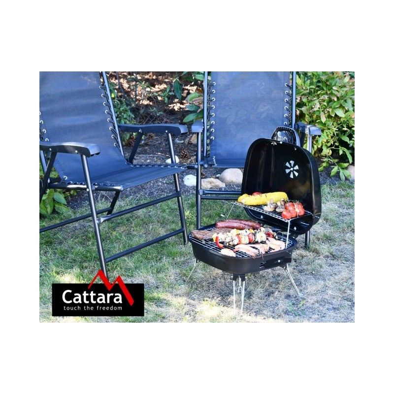 Gratar pe carbuni din otel emailat pliabil 45x30x40 cm Crotone Cattara - TT13025