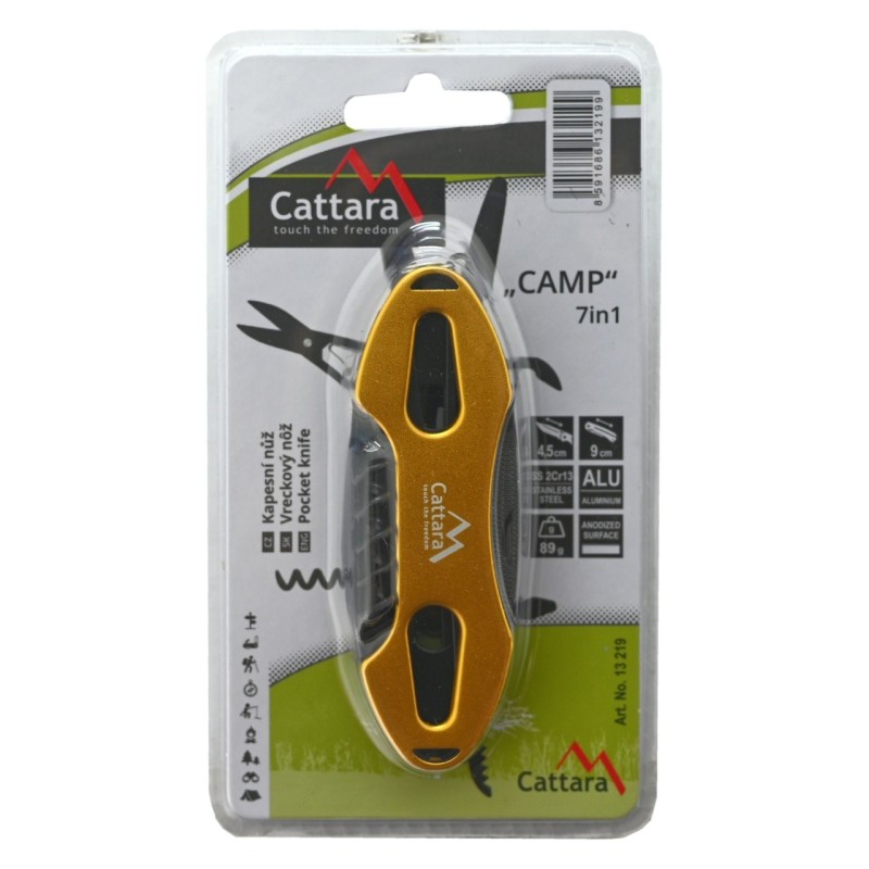 Multifunctional Cattara Camp 7 in 1, aluminiu, 83g - TT13219
