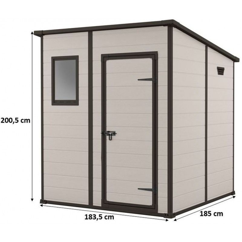 Casuta de gradina bej Keter Manor 6x6 255142
