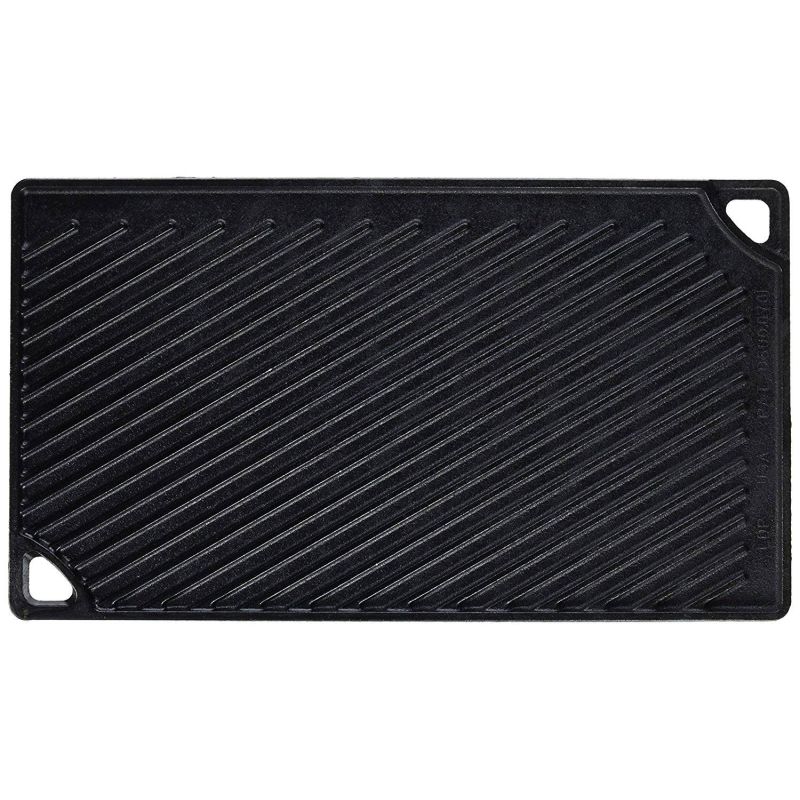 Plita din fonta cu 2 fete neteda si grill Lodge 42,5 x 24 cm L-DP3