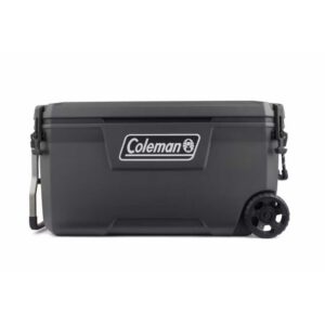 Lada frigorifica pasiva Coleman Convoy 97 litri, gri, cu manere si roti, balamale metalice 96 x 45 x 48 cm - 2213849