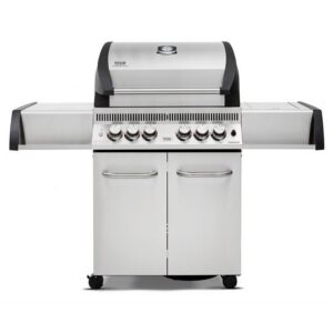 Gratar pe gaz din inox turnat, cu 4 arzatoare principale si 2 arzatoare ceramice BroilChef Paramount 540 SBS BC-540SBS