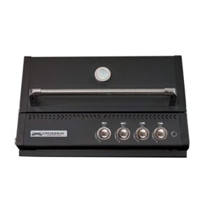 Gratar pe gaz cu 4 arzatoare infrarosu, incastrabil, gratare din fonta, negru, Crossray by Heatstrip TCX4FL(B)30