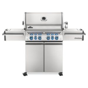 Gratar pe gaz din inox, cu 4 arzatoare principale, arzator spate infrarosu, arzator lateral infrarosu si cutie pentru gheata Napoleon Prestige PRO 500 inox PRO500RSIBPSS-3