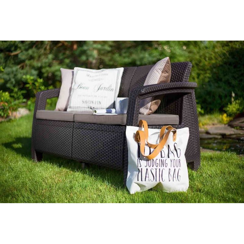 Canapea Keter Corfu Love Seat 2 locuri maro