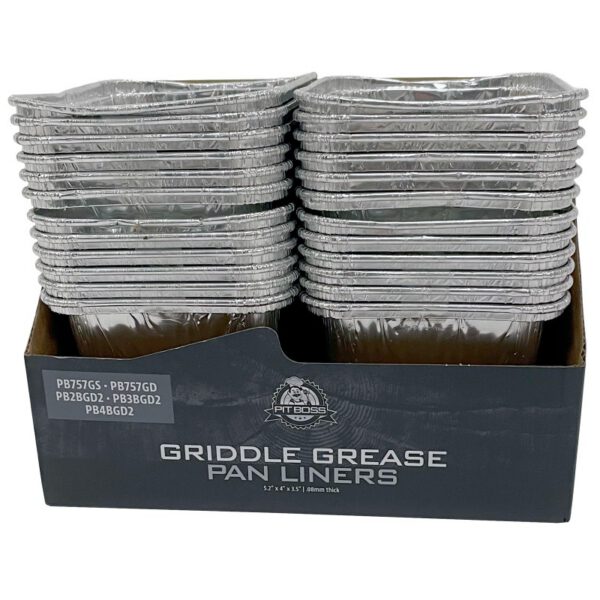 Set 6 tavi de colectare grasime din aluminiu pentru gratar tip plancha cu 2, 3 sau 4 arzatoare Pit Boss Ultimate Plancha 40959
