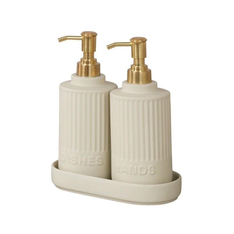 Set 2 dispensere sapun lichid si detergent de vase Wenko Heidi 54651100