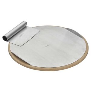 Set pizza piatra 33 cm, foaie inox 31 cm si feliator Grandhall A06619033M