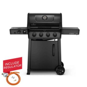 Gratar pe gaz din inox 4 arzatoare arzator lateral infrarosu Napoleon Freestyle 425 PHANTOM FP425DSIBPK-RC-PHM