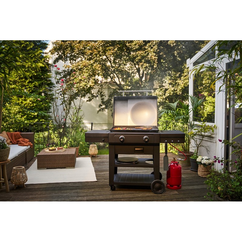 Gratar pe gaz tip plancha, grill si cuptor de pizza cu 2 arzatoare Char-Broil Versa-Tile Griddle 140241
