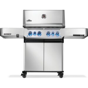 Gratar pe gaz din inox 4 arzatoare arzator lateral arzator spate infrarosu Napoleon Prestige 500 RSIB P500VRSIBPSS