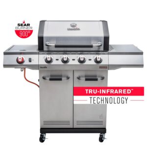 Gratar pe gaz din inox Char-Broil Advantage PRO S4 cu 4 arzatoare si sear burner, grile din fonta, TRU-Infrared 140977