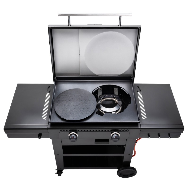 Gratar pe gaz tip plancha, grill si cuptor de pizza cu 2 arzatoare Char-Broil Versa-Tile Griddle 140241