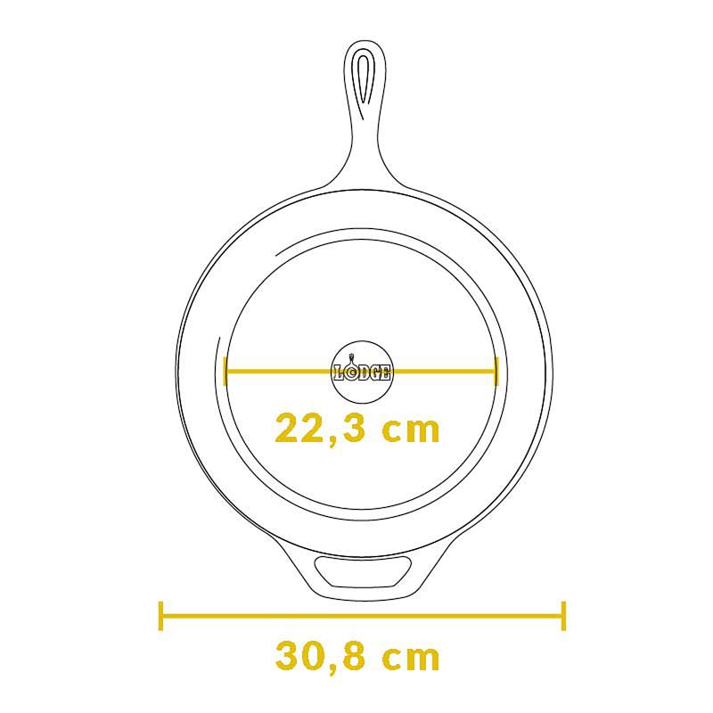 Tigaie inalta rotunda din fonta cu maner Lodge 30,5 cm L-10DSK3