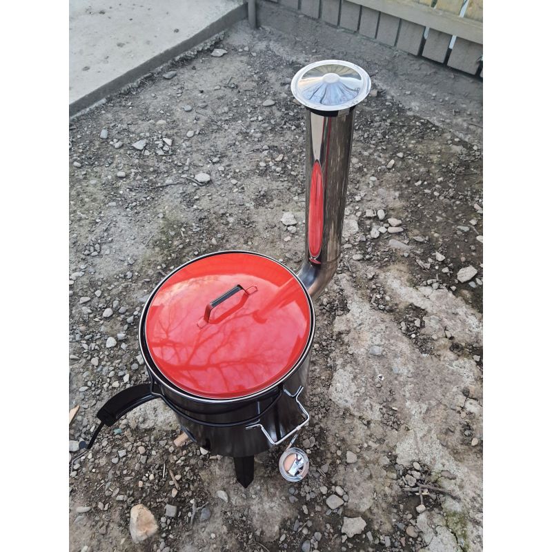 Cazan de gatit cu lemne, include capac si polonic, 14 litri, Activa 11275