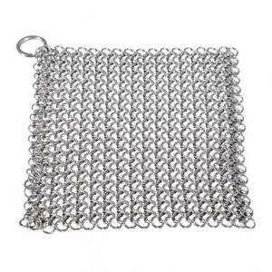 Unealta cu zale din inox pentru curatat vase din fonta 18 x 18 cm Camp Chef CC-CMS7
