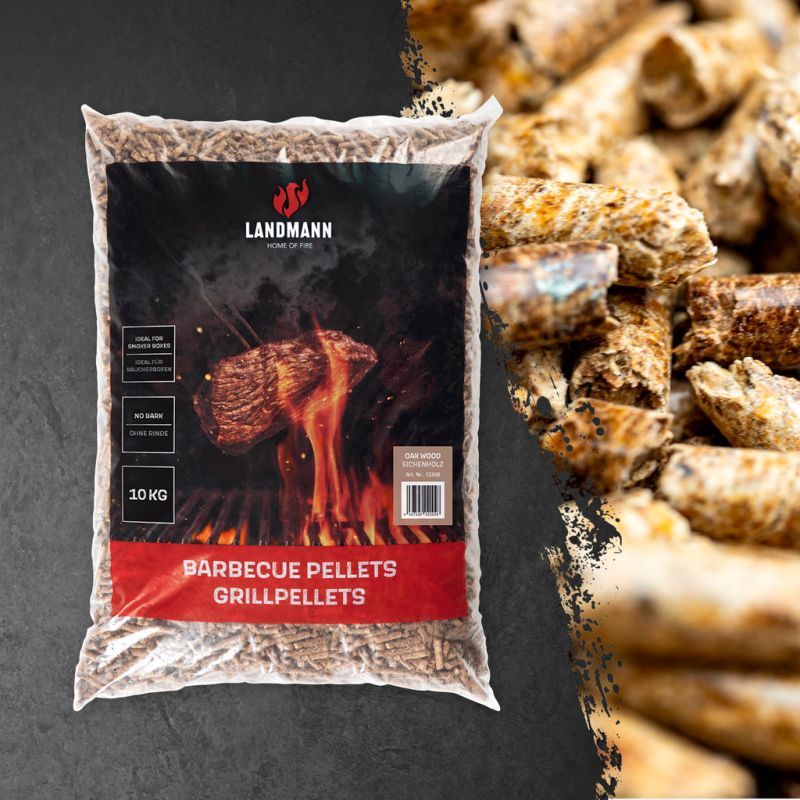 Peleti pentru grill Landmann 12268, lemn de stejar, 10 Kg