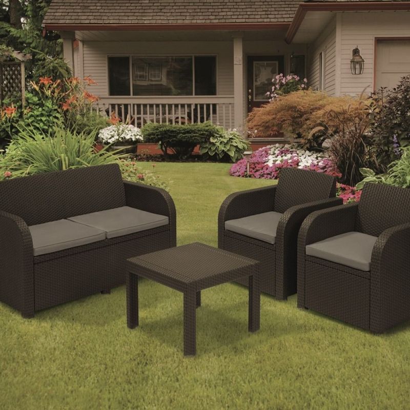 Set mobilier gradina 4 locuri maro Keter Georgia