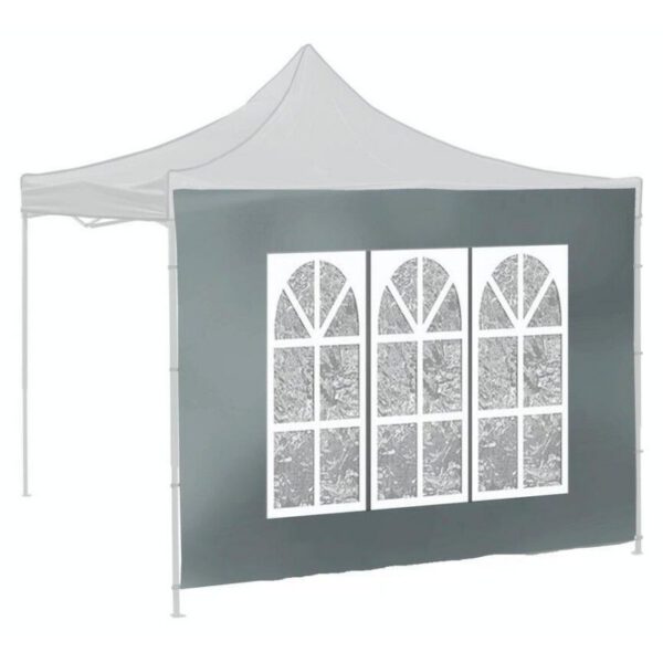 Perete lateral impermeabil cu fereasta 3 x 2 m pentru pavilioanele Cattara - TT13345