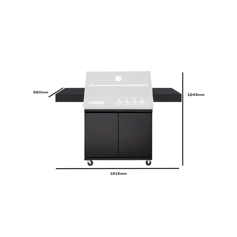 Stand pentru gratar, negru Crossray TCX4PL(B)-TROLLY