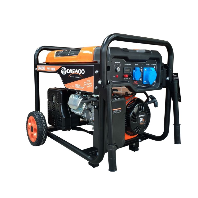 Generator Daewoo 9kW max 10kW electric start cu roti si manere GDKM13500E