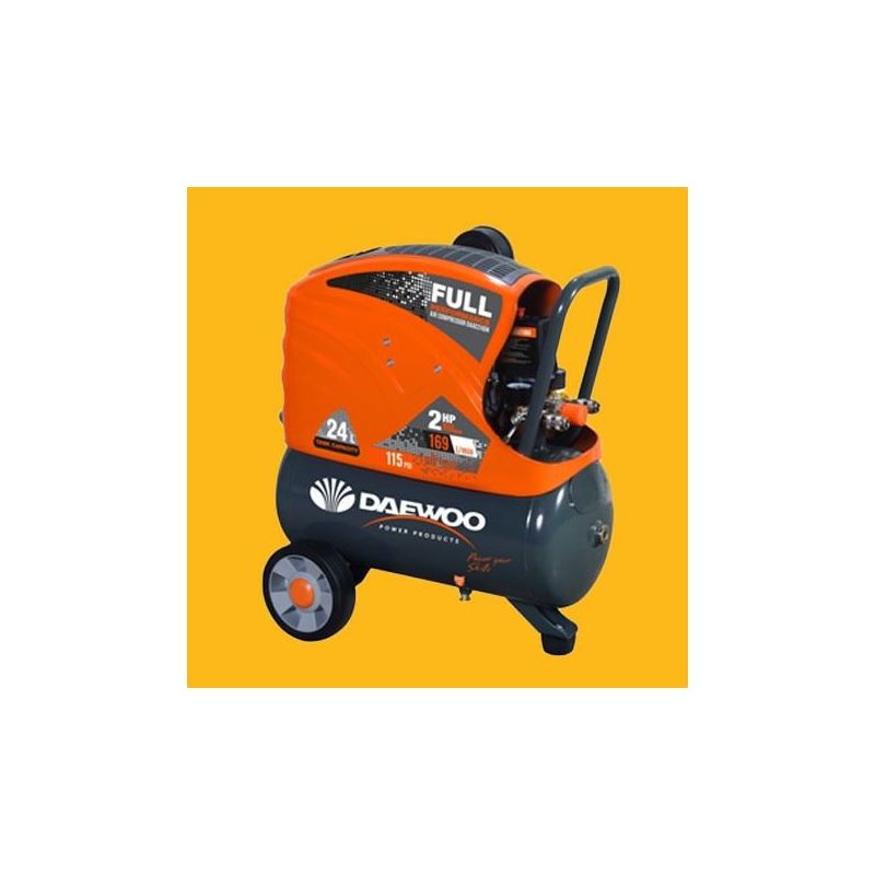 Compresor Daewoo DAAC24DN, 24 L, 2 CP, 195 L/min, 8 Bar DAAC24DN