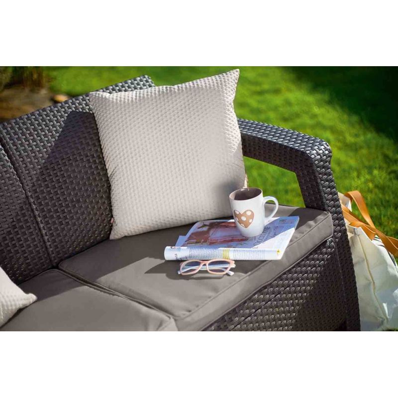 Canapea Keter Corfu Love Seat 2 locuri maro
