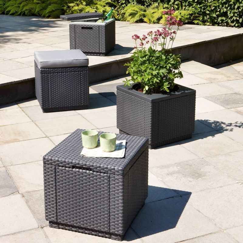 Cutie depozitare patrata graphite Keter Ice Cube