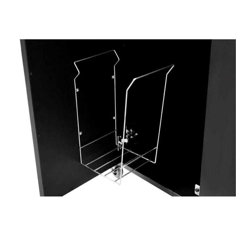Modul bucatarie de exterior, doua usi, chiuveta, robinet, blat de lucru din inox Cozze negru 90x60x90 cm 90529