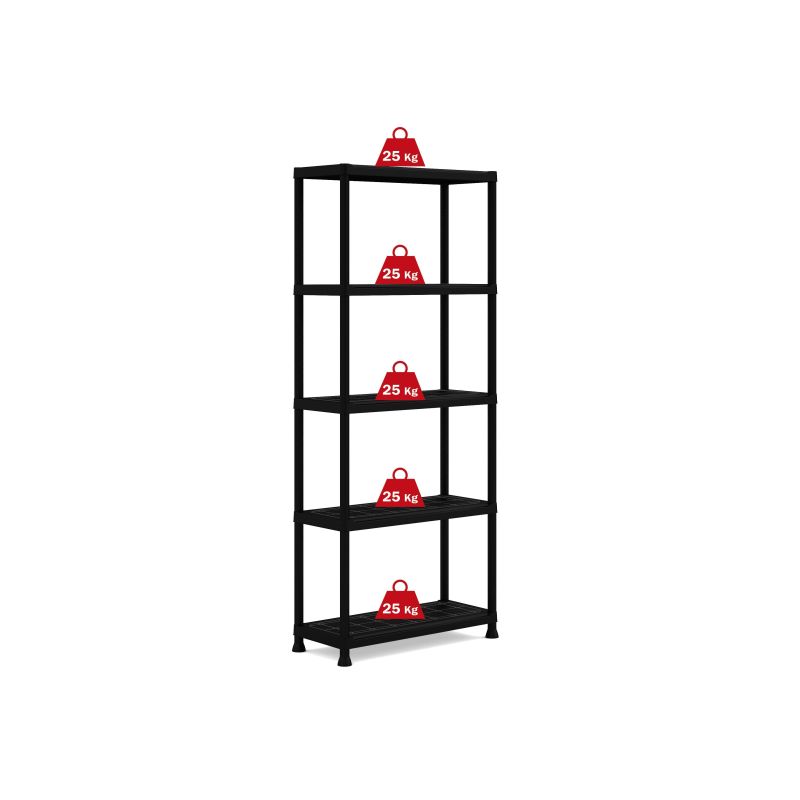 Raft depozitare 5 polite Keter Plus Shelf 75/5 - 125Kg 75x32x177cm
