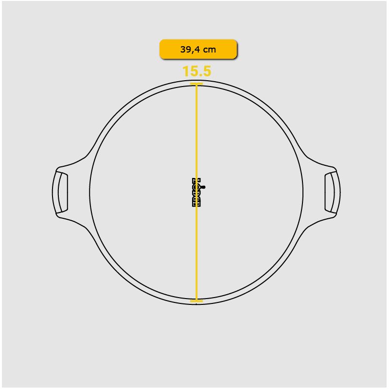 Tava din fonta pentru pizza Lodge 38 cm L-BW15PP